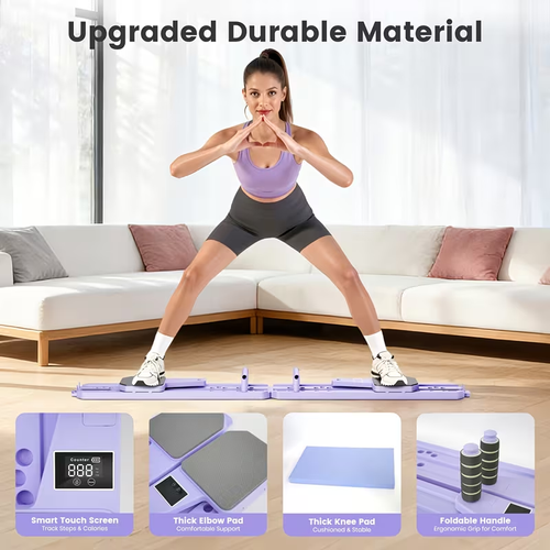 Home Gym Full Body Trainer with Non-Slip Base, Folding Design Suitable for Small Places, Dormitories, Apartments, Office | Ideal Gift for Christmas