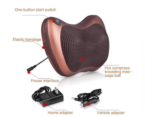 Local warehouseMassage Pillow, Neck and Back Massager with Heat, Shiatsu Massage Pillow for for Back, Shoulder, Leg, Foot, Gift for Men Women Mom Dad, Stress Relax at Home Office and Car