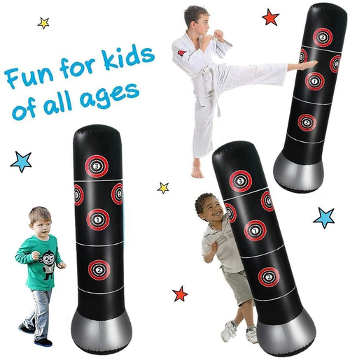 Children Adult Tumbler Boxing Target Training Equipment Inflatable Standing Punching Bag Sport Toys Kids Activity Outdoors Game