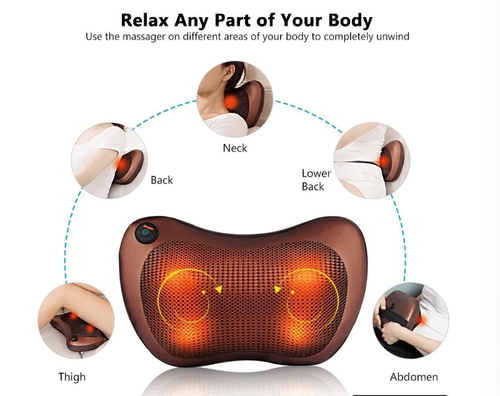 Local warehouseMassage Pillow, Neck and Back Massager with Heat, Shiatsu Massage Pillow for for Back, Shoulder, Leg, Foot, Gift for Men Women Mom Dad, Stress Relax at Home Office and Car
