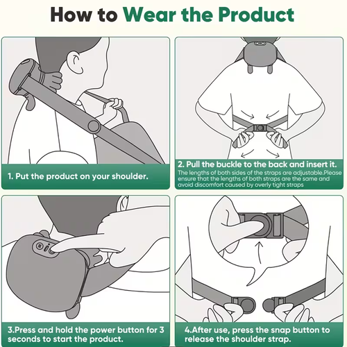 4-Finger Portable Shoulder Massager - USB Rechargeable Battery Type - Perfect for Office And Home Use, Compact And Functional, Carry-On Convenience