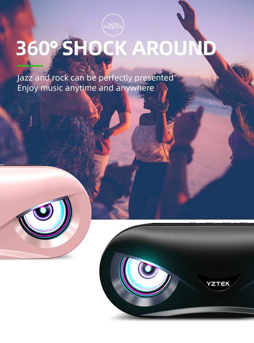 LED Wireless Speakers Bluetooths 6.0 Small Night Light HD HiFi Powerful Disco Light Bluetooths Speaker