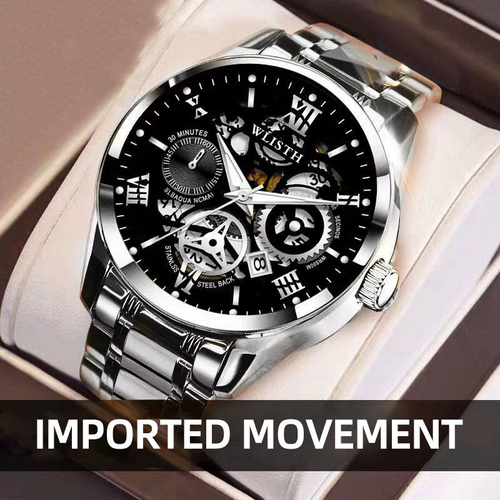 New Arrived Hollow Out Gold Watches Men Luxury Stainless Steel Watches Men Wrist Montre Homme