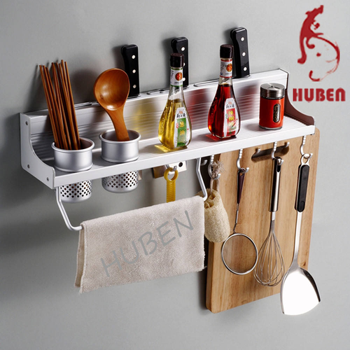 Kitchen Storage Rack Multifunctional Non Perforated Wall Mounted Seasoning Chopstick Holder Utensil Storage Rack