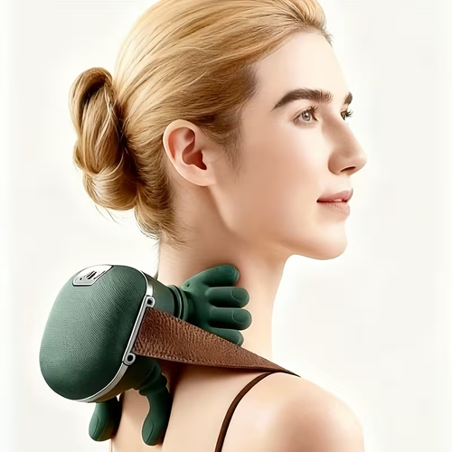 4-Finger Portable Shoulder Massager - USB Rechargeable Battery Type - Perfect for Office And Home Use, Compact And Functional, Carry-On Convenience