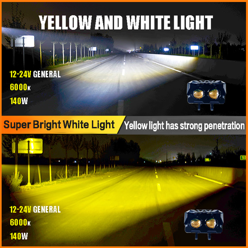 Five Eye Lens Motorcycle Spotlights With Fan Led Headlight Driving Lights Work Light Fog Lamp Bulb for Truck