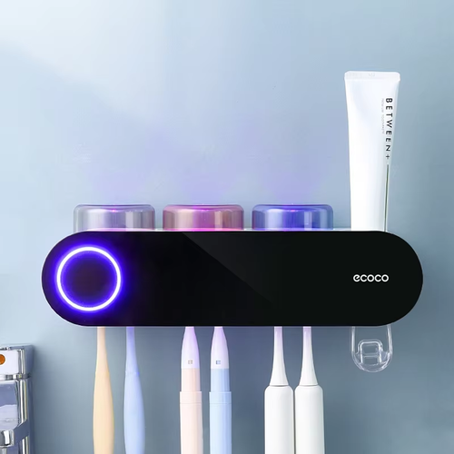 Wall-mounted rechargeable automatic toothpaste dispenser with plastic bathroom