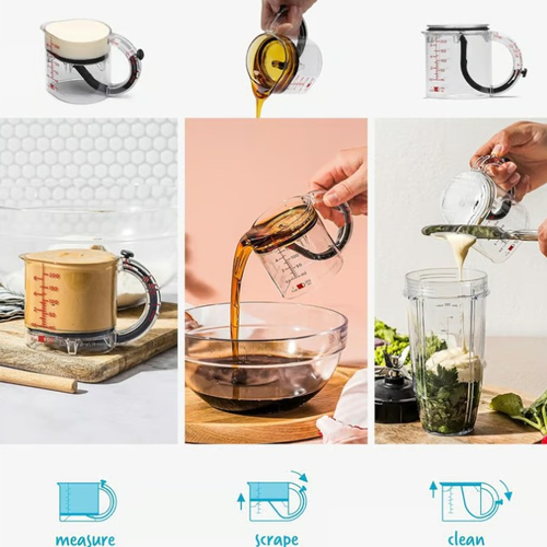 elevating measuring cup
