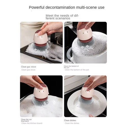 Automatic Liquid-Dispensing Dish Brush