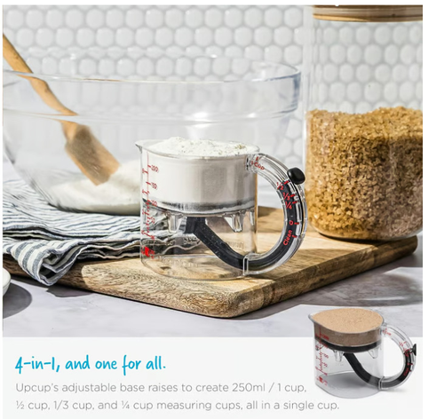 elevating measuring cup