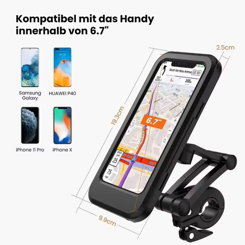 Waterproof Bracket for Cycling Touchscreen Telescopic Handlebar