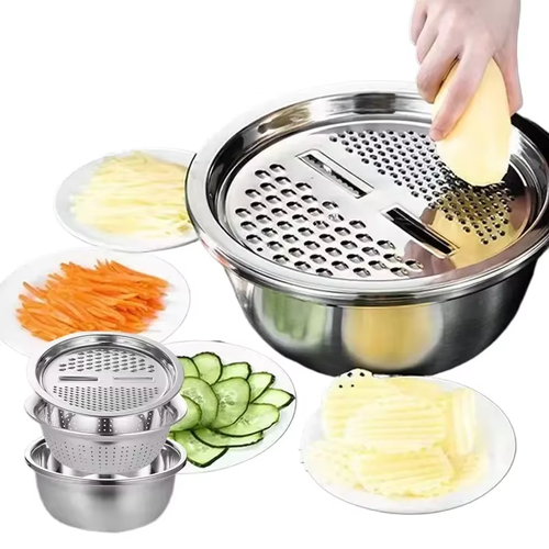 3-piece grater set with bowl