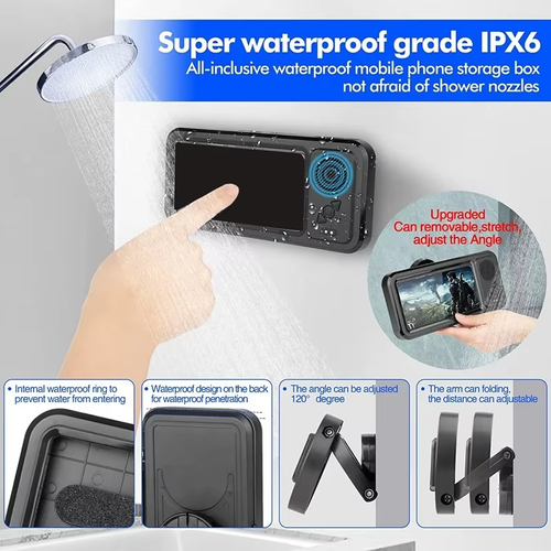Bluetooth speaker & bathroom waterproof phone case