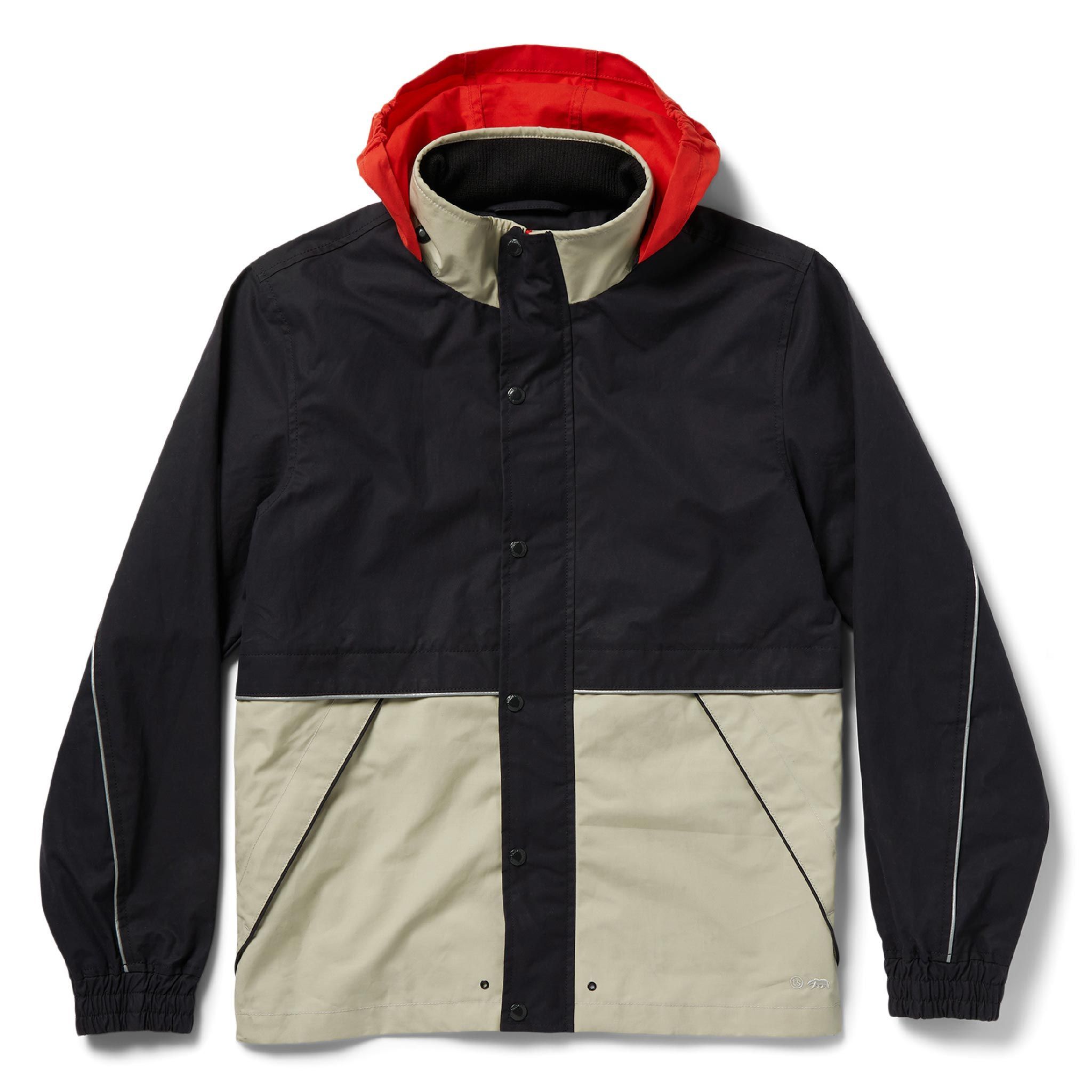 Ccveu Navigator Jacket in Natural and Navy Colorblock