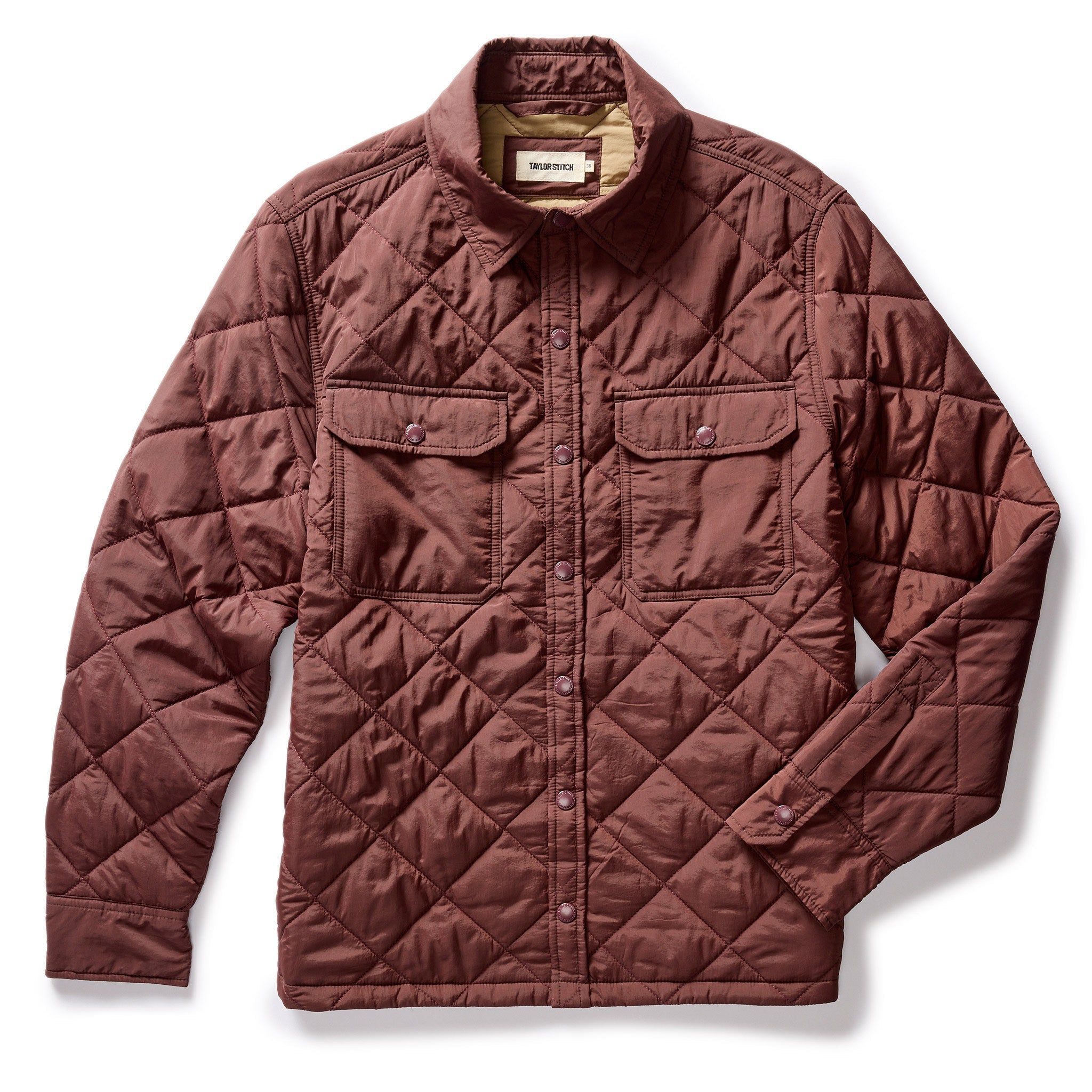 Ccveu Miller Shirt Jacket in Burgundy