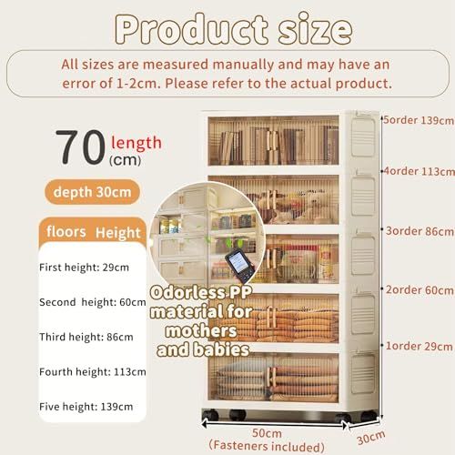 Instant Foldable Storage Cabinet, No Installation Required, Multi-Purpose Home Organizer for Sundries