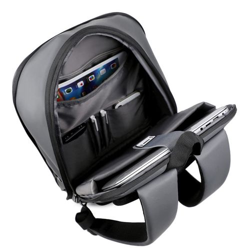 Ultra-thin commuter backpack with large capacity and expandable design; multi-functional waterproof shoulder bag
