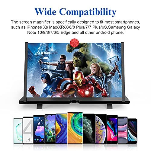 Foldable Pull‑out Phone Screen Magnifier, Desktop Stand,  Inch Enlarged Screen Accessory for Video Watching