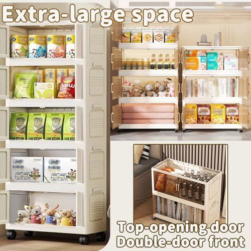 Instant Foldable Storage Cabinet, No Installation Required, Multi-Purpose Home Organizer for Sundries