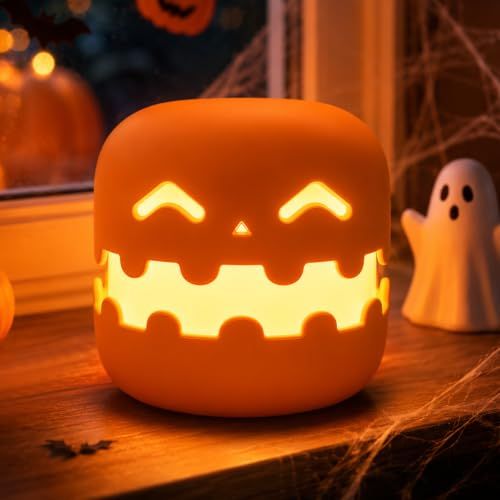 Pumpkin Lamp, Halloween Camping Lantern for Kids, Halloween Gifts