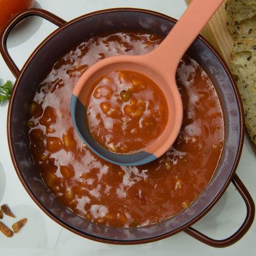Silicone Spoon - Colorful Silicone Spatula Ladle with a Soft Top to Mold to your Pots & Pans.