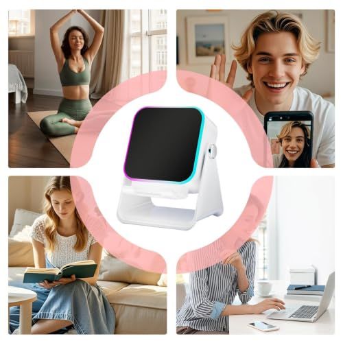 Rechargeable Wireless Induction Speaker, Tech RGB Gaming Desktop Mini Speaker for Bedroom