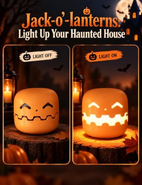 Pumpkin Lamp, Halloween Camping Lantern for Kids, Halloween Gifts