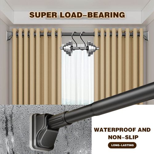 Curtain Retractable Support Rod, Drill-free Mount, Indoor Simple Hanging & Storage Rod