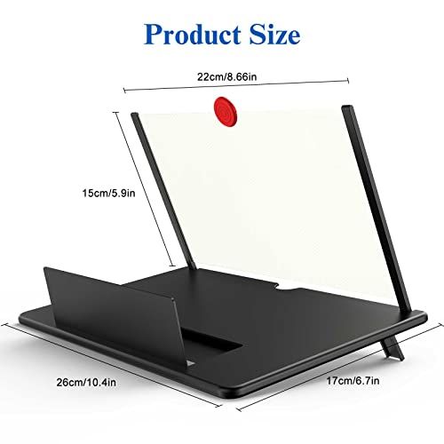 Foldable Pull‑out Phone Screen Magnifier, Desktop Stand,  Inch Enlarged Screen Accessory for Video Watching