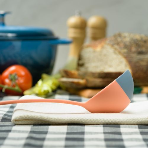 Silicone Spoon - Colorful Silicone Spatula Ladle with a Soft Top to Mold to your Pots & Pans.