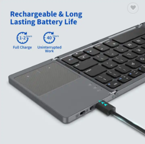 Mini Wireless Foldable bt portable folding Keyboard