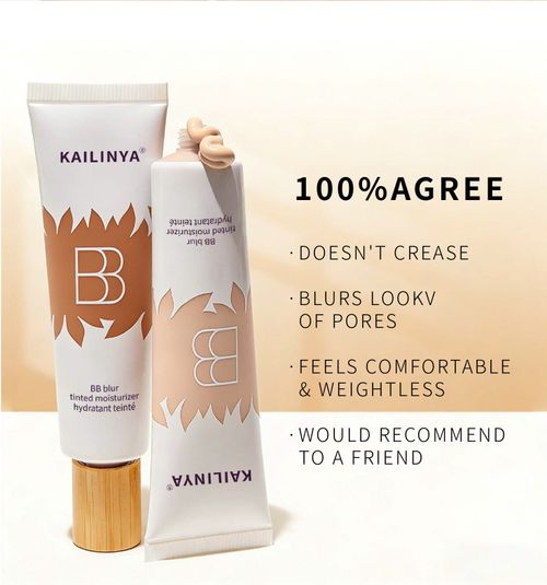 2-in-1Kailinya BB blur tinted moisturizer SPF 30 - instantly brightens&brush