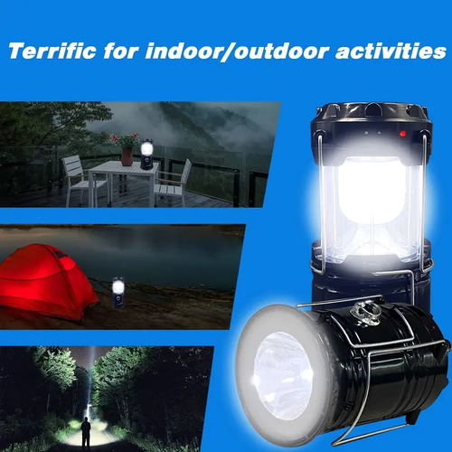 Solar Camping Lantern 2-Pack - Rechargeable LED Lights