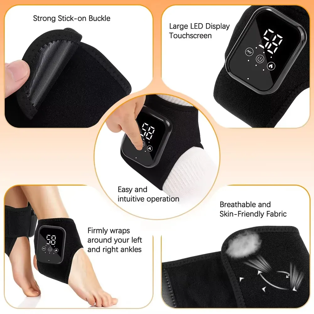 Rechargeable Heated Vibration Ankle Wrap