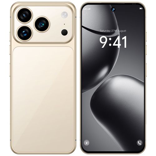 Smartphone-7.3-inch 8000mAh Battery Face Unlock Global Version 5G Dual SIM - 78MP + 108MP Camera (Golden)