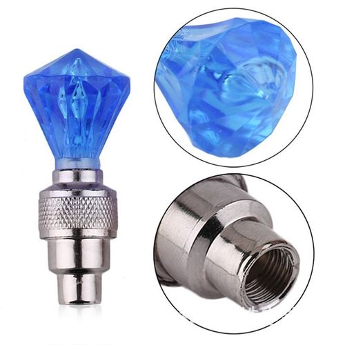 Gemstone Wheel Valve LED Lights for Motorcycles & E-Scooters | Diamond Style Bike Riding Gear | New Year Deal: Buy 1 Get 2 FREE (Random Colors)