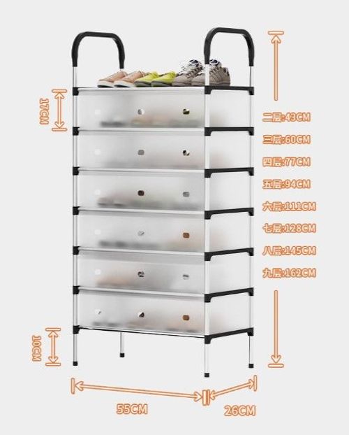6-Tier Shoe Storage Rack with Flip-Up Frosted Door Panel, Upgraded Reinforced Construction for Durable Use