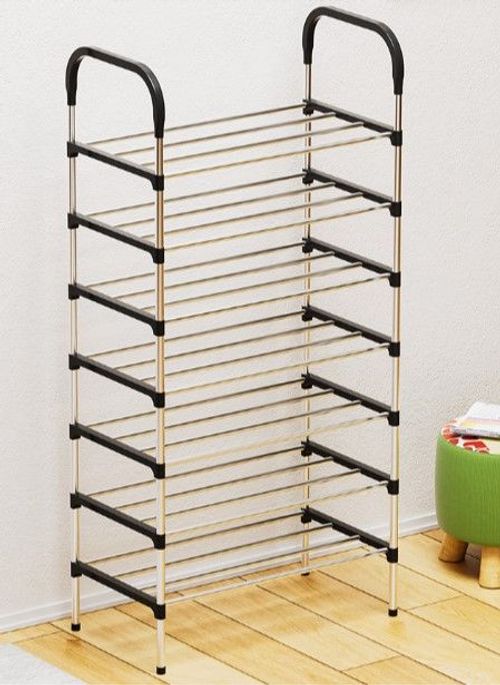 6-Tier Shoe Storage Rack with Flip-Up Frosted Door Panel, Upgraded Reinforced Construction for Durable Use