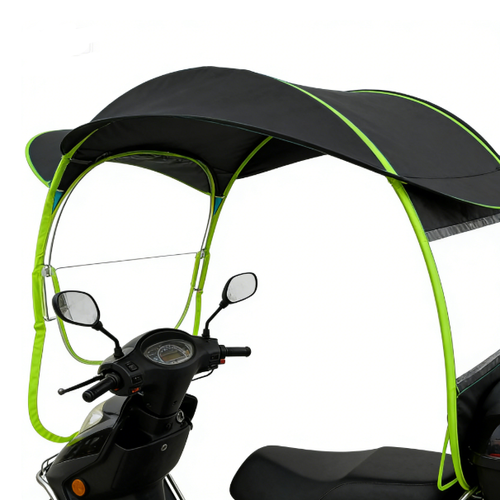 Black Electric Scooter Rain Canopy Sun Shade, Outdoor Sun Protection Vehicle Shelter, In Stock😀😀😀