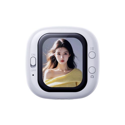 Mini Portable Wired Phone Selfie Screen Mirror, Rear Camera Selfie Display Monitor, Phone Screen Synchronizer with Remote Selfie Control Button, White😀😀😀