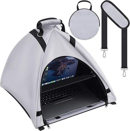🏖️Portable Laptop Protective Sleeve🌤️Light Gray Sun Shade Tent Waterproof Privacy Cover for Beach Outdoor