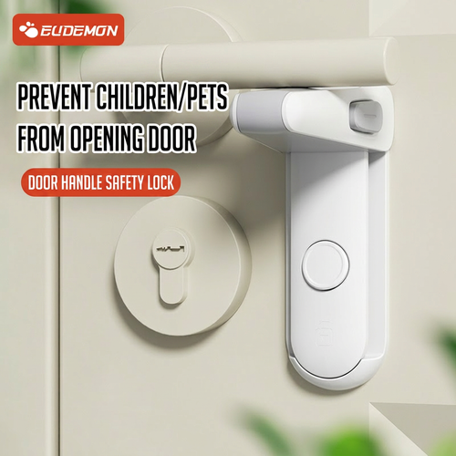 🧸Baby Proof Door Handle Lock✨Punch-Free Anti-Open Device, Household Safety Guard For Toddlers & Pets