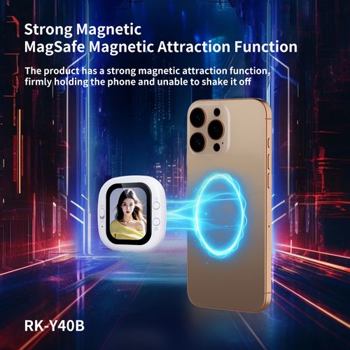 Mini Portable Wired Phone Selfie Screen Mirror, Rear Camera Selfie Display Monitor, Phone Screen Synchronizer with Remote Selfie Control Button, White😀😀😀