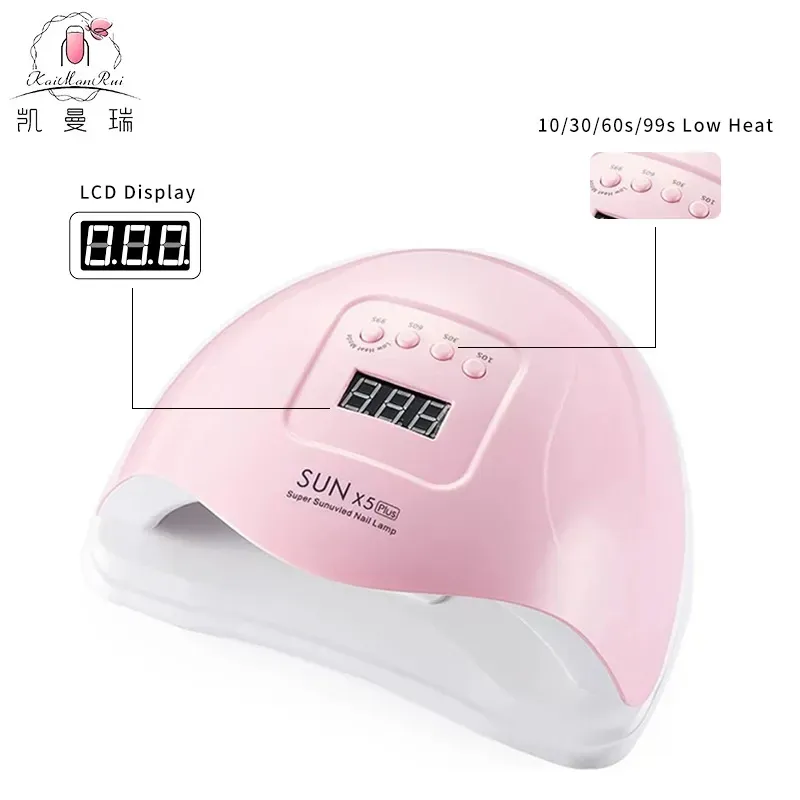 💡120W SunX5 Plus UV LED Nail Lamp, Fast Drying Gel Curing Light, White Professional Nail Machine UK Plug ✨