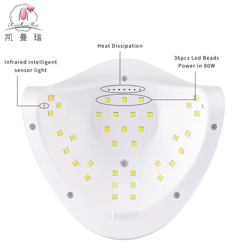 💡120W SunX5 Plus UV LED Nail Lamp, Fast Drying Gel Curing Light, White Professional Nail Machine UK Plug ✨