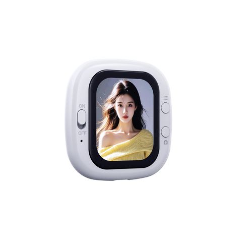 Mini Portable Wired Phone Selfie Screen Mirror, Rear Camera Selfie Display Monitor, Phone Screen Synchronizer with Remote Selfie Control Button, White😀😀😀