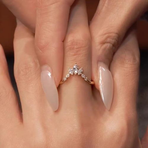 💎INS Style Square Bling Diamond Ring, Fashion Stackable Open Ring, Trendy Adjustable Jewelry ✨