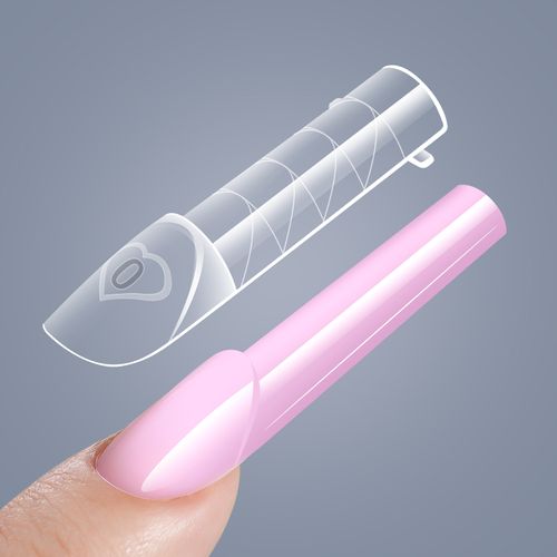 💅Hot Sale Nail Extension Forms, 150PCS Boxed French Nail Molds, Transparent Crystal UV Gel Mold with Scale ✨