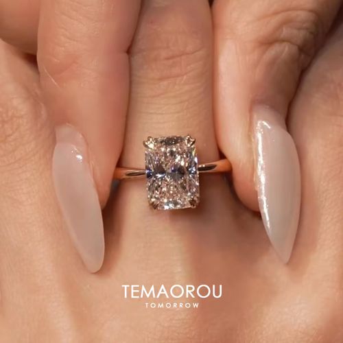 💎INS Style Square Bling Diamond Ring, Fashion Stackable Open Ring, Trendy Adjustable Jewelry ✨