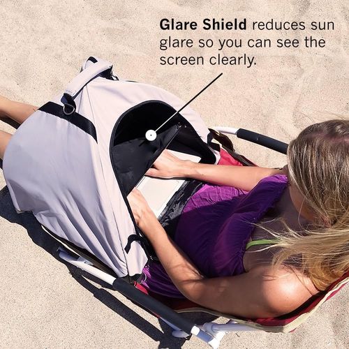 🏖️Portable Laptop Protective Sleeve🌤️Light Gray Sun Shade Tent Waterproof Privacy Cover for Beach Outdoor
